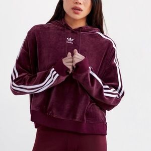 adidas velour hoodie